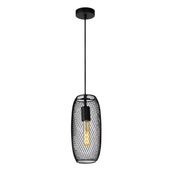Lucide MESH - Hanglamp - 1xE27 - Zwart - detail 4